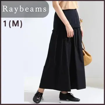 절개 개더 맥시 스커트 데님 블랙 롱 Ray beams