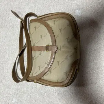 숄더백 베이지 브라운 캔버스