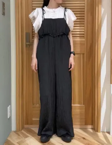 Samansa Mos2 블루 와셔 프릴 볼륨 살로펫 F