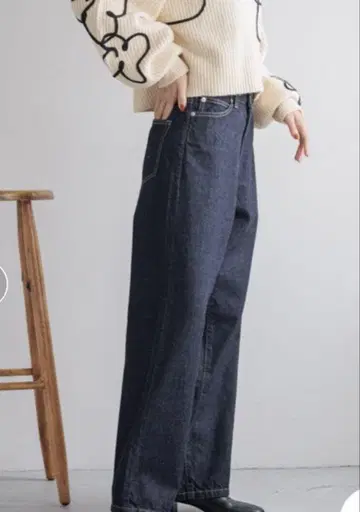 lowrysfarm 데님 와이드 스트레이트 팬츠 완판템