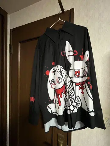 ACDCRAG 블랙 셔츠 긴팔 지뢰