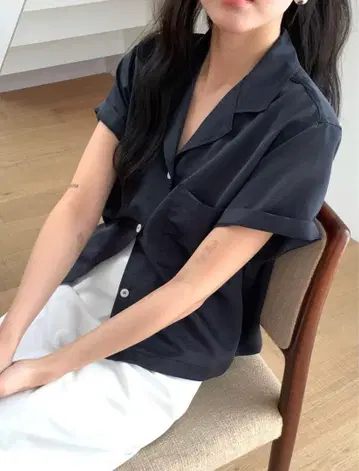 Leday 네이비 셔츠