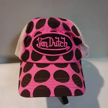 미사용 Von Dutch 도트 무늬 트래커 캡