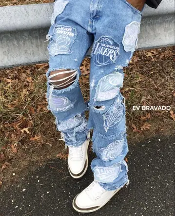 EV BRAVADO NBA 로고 데님 팬츠