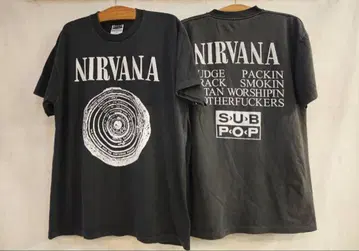 NIRVANA 블랙 티셔츠