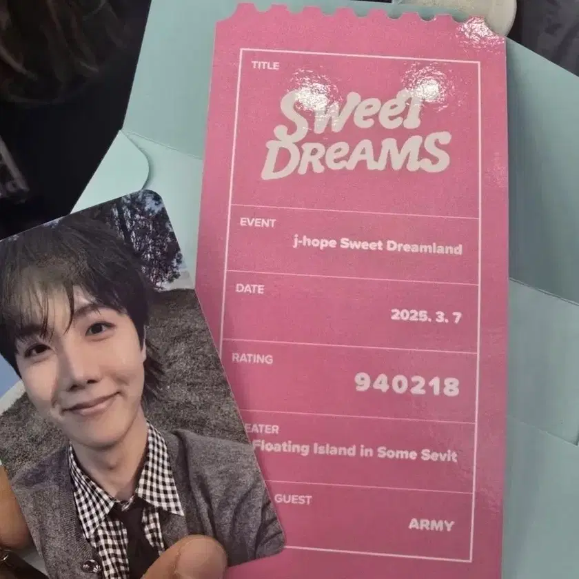 J-Hope Sweet Dream Land Fan Support Gift Poca Ticket on