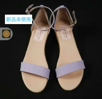 미사용 새상품 GAIMO 가이모 스페인산 앵클 벨트 로우 힐 샌들