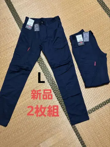 2장 새상품 미사용 L 사이즈 (82cm) 네이비 작업 바지 카고 팬츠