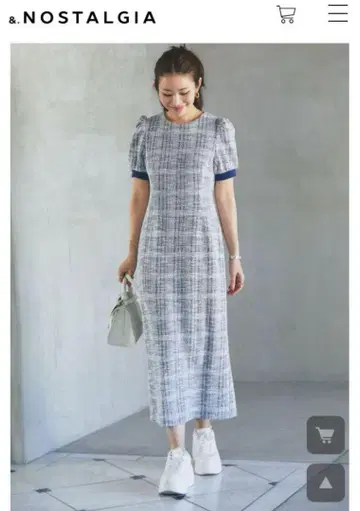 노스탤지어 반팔 롱 원피스 M