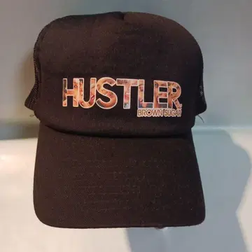 미사용 HUSTLER 남성/여성용 캡 메쉬 블랙