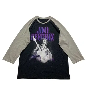 JIMI HENDRIX 래글런 슬리브 티셔츠 블랙 그레이 지미 헨