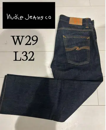 Nudie Jeans Co. W29 L32 다크 블루 데님