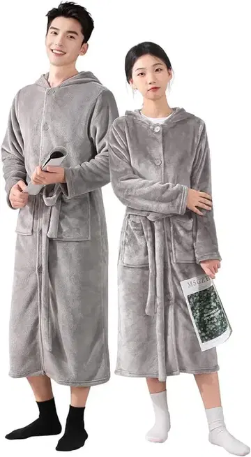 입는 담요 흡습 발열 방한 남녀 공용 가운 룸웨어 입는 담요