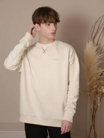 필름 로고 스웨트 아이보리 L