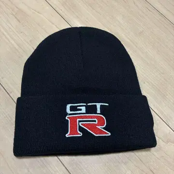 GT-R 로고 자수 니트 모자 블랙
