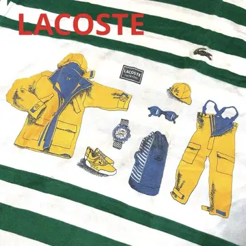LACOSTE 라코스테 티셔츠 티셔츠 보더 원포인트 레어
