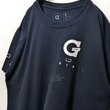 G PEN GIO 로고 티셔츠 블랙 검정 L 구제 의류