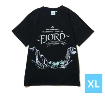Mrs. GREEN APPLE 피요르드 로고 티셔츠 블랙 XL