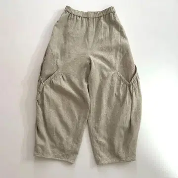 자비로운 비, 융모 코튼 린넨 벌룬 팬츠, 베이지, 센소유니코, 새상품급