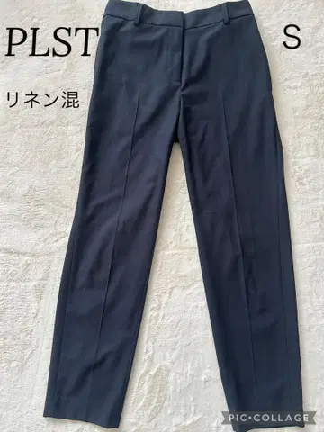 PLST 플라스테 린넨 블렌드 스틱 팬츠 S 블랙