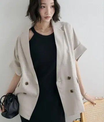 테크 린넨 반팔 셔츠 자켓