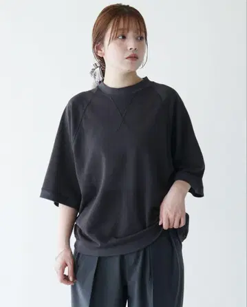신존 시어 하프 슬리브 맨투맨