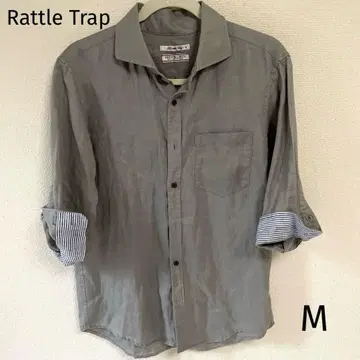 래틀 트랩 Rattle Trap 반팔 셔츠 그레이 린넨 소재 7부 소매