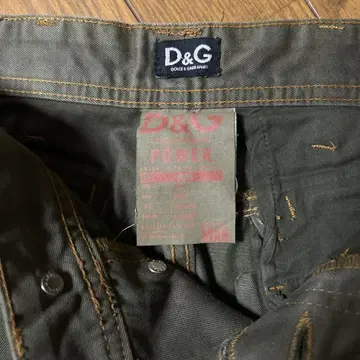 D&G POWER 스트레이트 데님 올리브 그린
