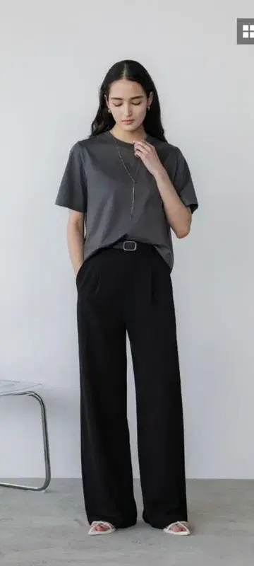 crewre 워터 리페런트 슬랙스 블랙 2