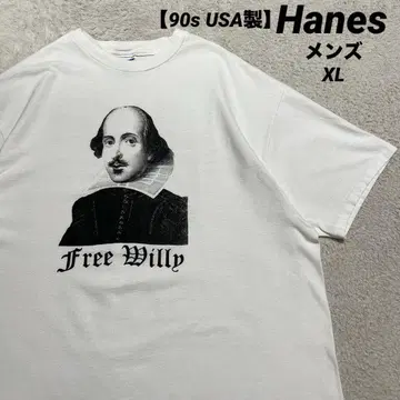 90년대 USA제 Hanes Shakespeare 인물화 남성용 XL