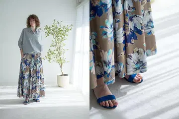 ebure 에부르 23SS 플레어 스커트 엔폴드 론 헤르만