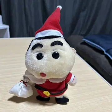 크레용 신짱 크리스마스 산타 봉제 인형 레트로 빈티지 레어템