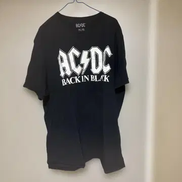 ACDC 밴드 티셔츠 반팔 티셔츠 2XL 블랙 back in black