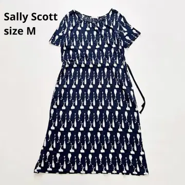샐리 스콧 Sally Scott 원피스 린넨 혼방 플라워 베이스 M