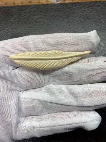 조게풍 앤티크 깃털 모티브 브로치 빈티지 액세서리