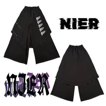 NieR MEN'S 플랩이 있는 SILHOUETTE WIDE PANTS