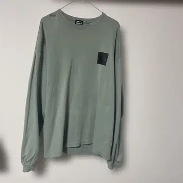 CAMP7 연한 녹색 롱 T XL 사이즈 뒷면 로고 오버 사이즈