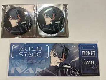 ALIENSTAGE 이반 ivan 글리터 캔뱃지 티켓풍 카드