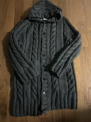 Clare Tough 롱 니트 가운 코트 L