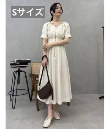 러그 문 프론트 지퍼 허리 턱 원피스