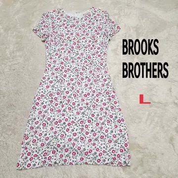 컨디션 최상 BROOKS BROTHERS 꽃무늬 반팔 원피스 L 올 패턴