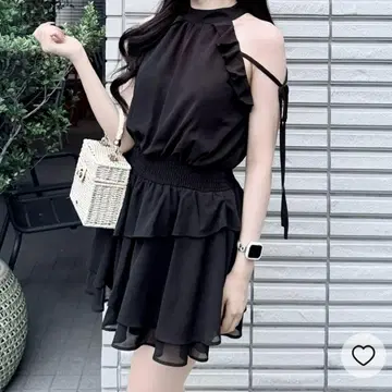 nice clap one way nomae 아메슬리 미니 원피스 블랙