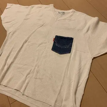 RODEO CROWNS 화이트 V넥 티셔츠