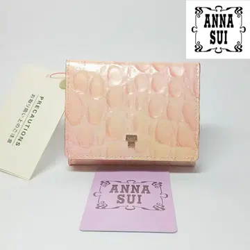 새상품 안나수이 3단 폴더형 지갑 컴팩트 지갑 미니 지갑 천연 가죽