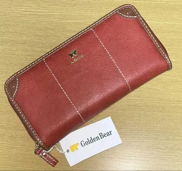 6) [새상품] Golden Bear 레드 장지갑