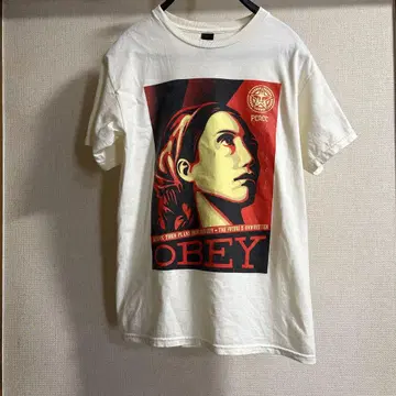 OBEY 그래픽 프린트 티셔츠 S 사이즈 아이보리