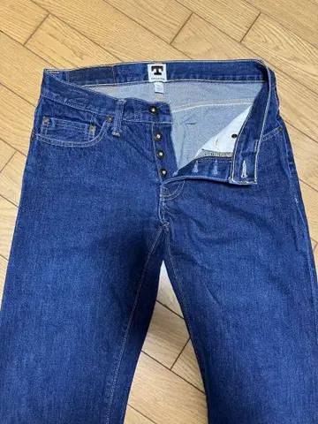 다크 네이비 테라손 TELLASON 슬림 스트레이트 셀비치 데님 W30