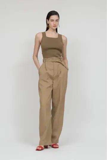 면 소재 터치 탭 팬츠_블랙