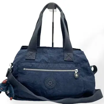 새상품급 Kipling 2way 토트백 숄더백 네이비