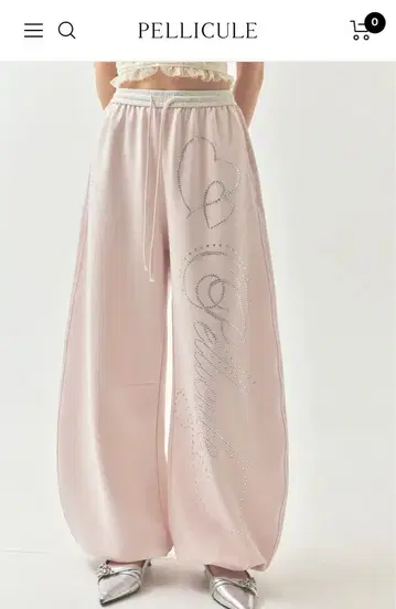 pellicule stone-deco sweat pants 핑크